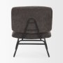 70732 - Nora Charcoal Fabric w/ Matte Black Metal Legs Accent Chair