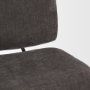 70732 - Nora Charcoal Fabric w/ Matte Black Metal Legs Accent Chair