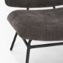 70732 - Nora Charcoal Fabric w/ Matte Black Metal Legs Accent Chair