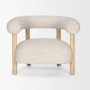 70585 - Gianna Open Back Light Brown Wood w/ Oatmeal Fabric Accent Chair