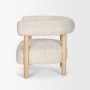 70585 - Gianna Open Back Light Brown Wood w/ Oatmeal Fabric Accent Chair