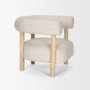 70585 - Gianna Open Back Light Brown Wood w/ Oatmeal Fabric Accent Chair