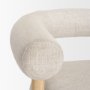 70585 - Gianna Open Back Light Brown Wood w/ Oatmeal Fabric Accent Chair