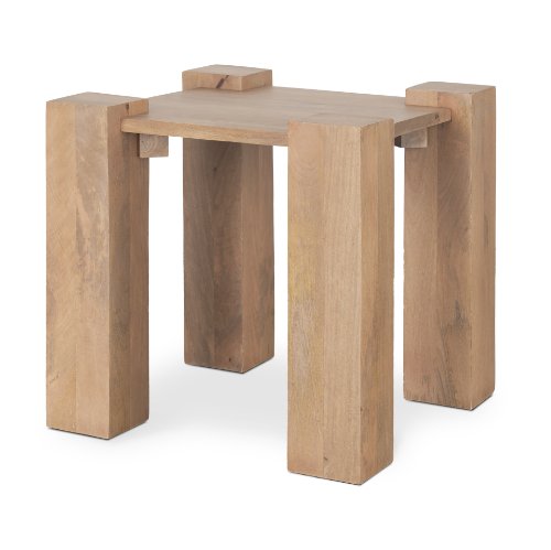 70633 - Beth Light Brown Wood Square Accent Table