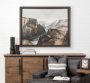 14958 - Canyon View by Mercana Studio a Hand Embellished Textured Framed Art Print Matted under Glass