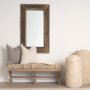 69156 - Gerome 28 x 48 Brown Wood Frame Rectangular Wall Mirror