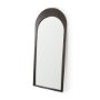 70621 - Celeste Dark Brown Wood Arched Floor Mirror