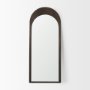 70621 - Celeste Dark Brown Wood Arched Floor Mirror