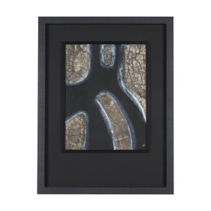 Contrasting Paths I by Studio M a handmade Original Framed 3D Textured Artwork under Glass