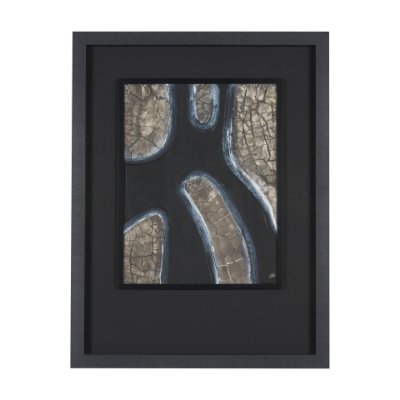 15256 - Contrasting Paths I by Studio M a handmade Original Framed 3D Textured Artwork under Glass