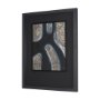 15256 - Contrasting Paths I by Studio M a handmade Original Framed 3D Textured Artwork under Glass