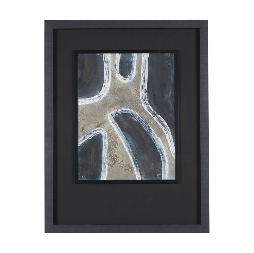15257 - Contrasting Paths II by Studio M a handmade Original Framed 3D Textured Artwork under Glass