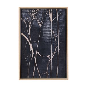 Herbes Hautes Indigo I by Mercana Studio a Hand Embellished Textured Framed Art Print