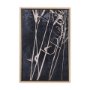 15267 - Herbes Hautes Indigo II by Mercana Studio a Hand Embellished Textured Framed Art Print