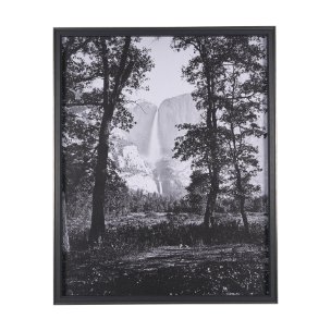 Yosemite Falls  by Carleton E Watkins a Hand Embellished Textured Framed Photo Art Print