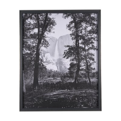 15270 - Yosemite Falls  by Carleton E Watkins a Hand Embellished Textured Framed Photo Art Print