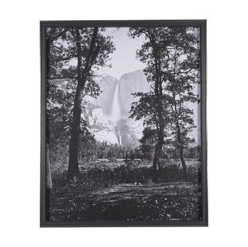 15270 - Yosemite Falls  by Carleton E Watkins a Hand Embellished Textured Framed Photo Art Print