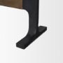 70569-AB - Araxi Rectangular Dark Brown Wood w/ Black Metal Base Dining Table