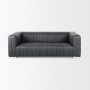 70794 - Ricciardo 82.5W Black Leather Wrapped Three Seater Sofa