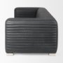 70794 - Ricciardo 82.5W Black Leather Wrapped Three Seater Sofa