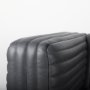 70794 - Ricciardo 82.5W Black Leather Wrapped Three Seater Sofa