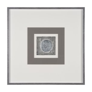 White Moon by Studio M a handmade Original Framed Artwork under Glass
