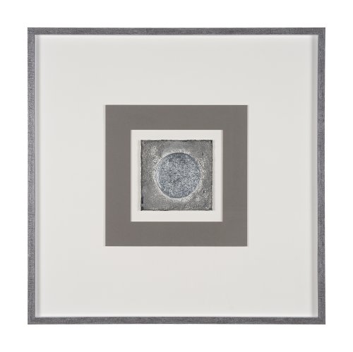 15090 - White Moon by Studio M a handmade Original Framed Artwork under Glass