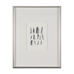 Silver Pebbles by Studio M a handmade Original Framed Artwork under Glass