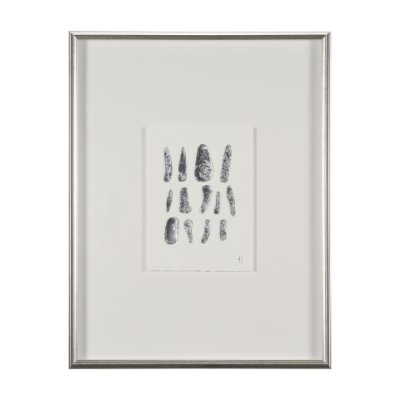 15098 - Silver Pebbles by Studio M a handmade Original Framed Artwork under Glass
