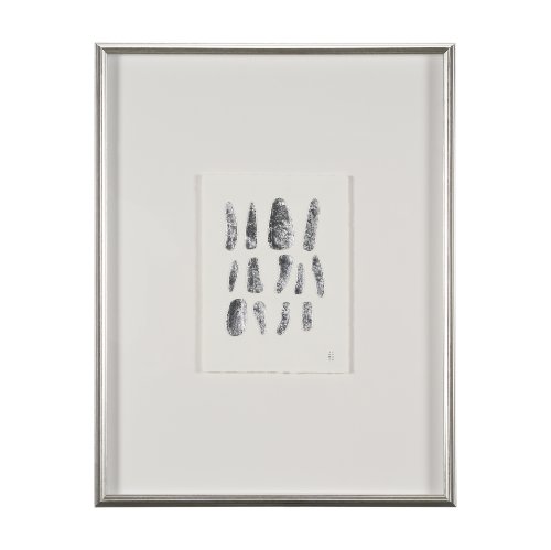15098 - Silver Pebbles by Studio M a handmade Original Framed Artwork under Glass