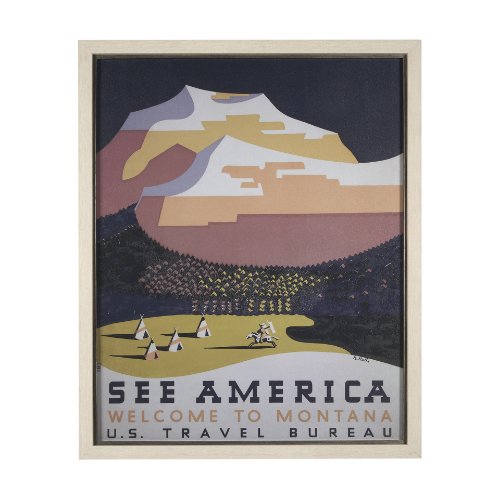 15293 - See America by Vintage Collection a Hand Embellished Textured Framed Art Print