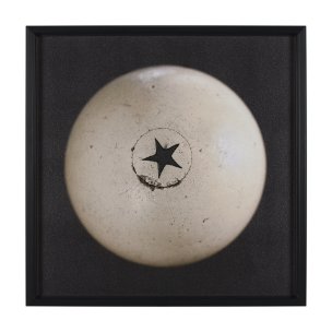 Billiard II Cue Ball by Chris Dunker a Hand Embelished Textured Framed Art Decograph Print