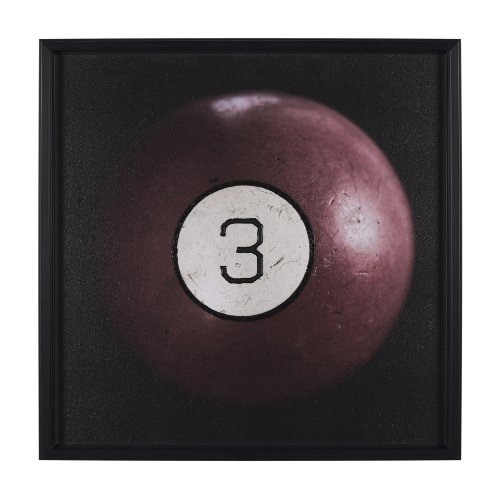 15298 - Billiard IV 3 Ball by Chris Dunker a Hand Embelished Textured Framed Art Decograph Print