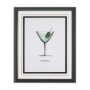 15304 - Vintage Cocktails-Martini by Gwen Aspell Hand Embellished Framed Art Print Matted under Glass