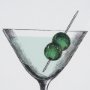 15304 - Vintage Cocktails-Martini by Gwen Aspell Hand Embellished Framed Art Print Matted under Glass