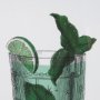 15305 - Vintage Cocktails-Mojito by Gwen Aspell Hand Embelished Textured Framed Art Print Matted under Glass