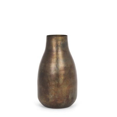 70520 - Devi Medium Oxidized Gold Metal Vase