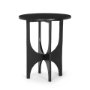 70617 - Sobi Textured Matte Black Round Metal Accent Table