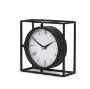 70690 - Raisa Black w/ Gold Antiquing Metal Table Clock