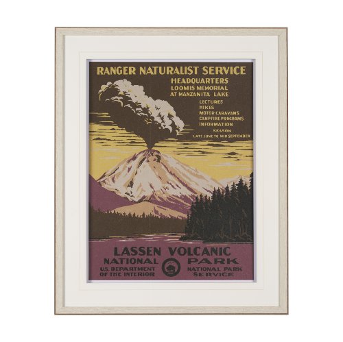 15280 - Lassen Volcanic National Park by The Vinatage Collection a Framed Art Print Matted under Glass