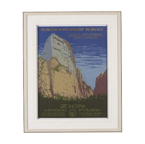 15282 - Zion National Park by The Vinatage Collection a Framed Art Print Matted under Glass