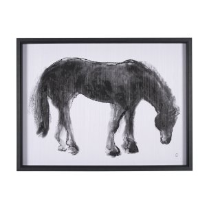 Equine Sketch 3 by Manny Woodart a Hand Embellished Textured Framed Art Print