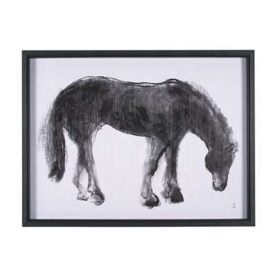 15307 - Equine Sketch 3 by Manny Woodart a Hand Embellished Textured Framed Art Print