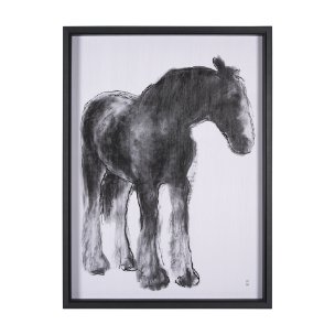 Equine Sketch 5 by Manny Woodart a Hand Embellished Textured Framed Art Print