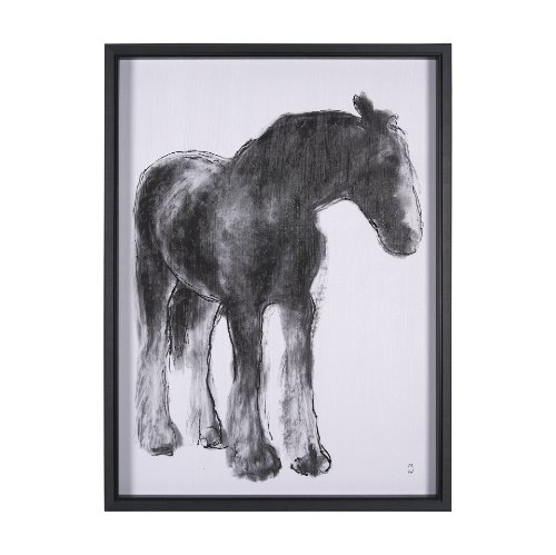 15308 - Equine Sketch 5 by Manny Woodart a Hand Embellished Textured Framed Art Print