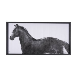 Equine Sketch 9 by Manny Woodart a Hand Embellished Textured Framed Art Print