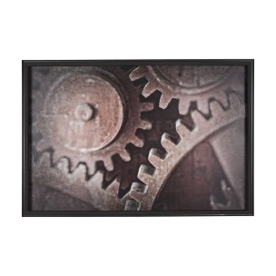 Industrial Collect - Cog by Michael Banks a Hand Embellished Textured Framed Photo Art Print