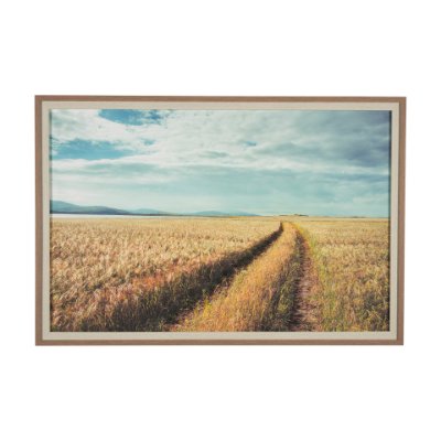 15319 - Between The Fields by Matt Roseveare a Hand Embellished Textured Framed Photo Art Print Matted under