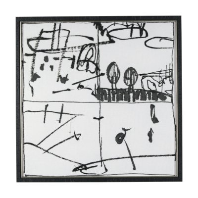 15329 - Lost Treasure Map IV by Mercana Studio a Hand Embellished Textured Framed Art Print