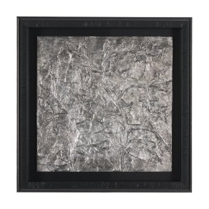 Pewter Leaves I by Morgan McLaren a Framed Art Print Matted under Glass
